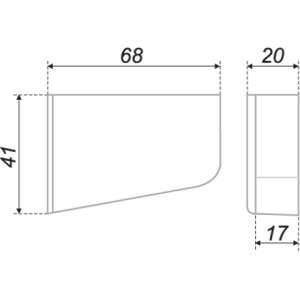 CHP01/GR/L (Заглушка для навеса модели 01, левая, цвет серый) (50)