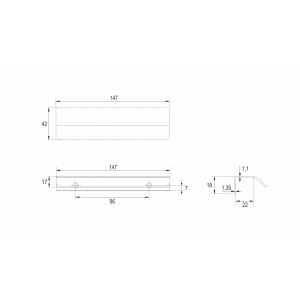 RT013BL.1/96 (Ручка мебельная торцевая AL KANT)