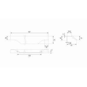 Мебельная ручка WING RT114BL.1/128/200  Матовый чёрный