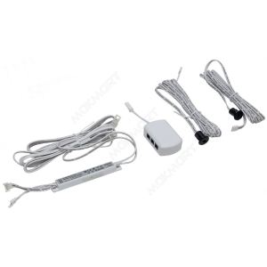 Двухсенсорный  IR - датчик открывания фасада врезной, 60W/12V, 120W/24V, с кон-ром L813, цвет черный