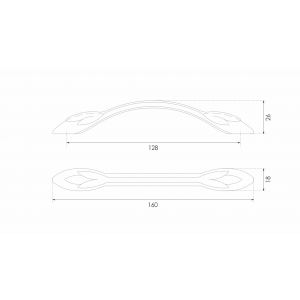 Мебельная ручка VITA RS507MAB.1/128 Матовая старинная латунь