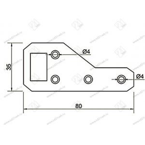 Навесная пластина, Р-образная (50/100)