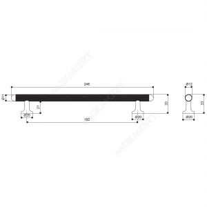 Ручка-скоба 512мм, отделка золото шлифованное