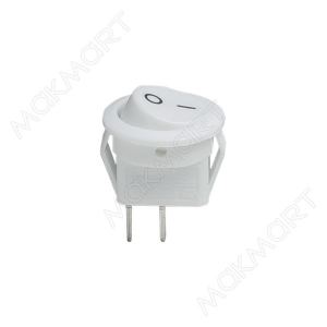 Минивыключатель меб. врезной перекидной круглый D16,5мм, 250В, 3А, белый