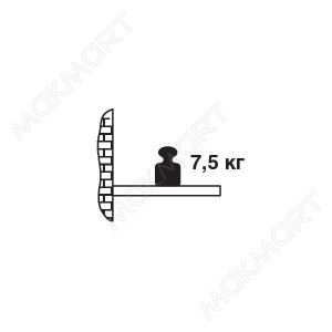 Менсолодержатель скрытый, L=120мм, d=12мм, отделка коричневая