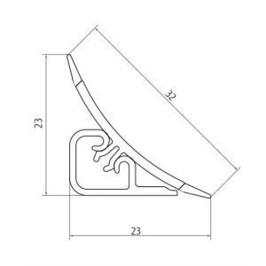 40 Плинтус Корнер ЛБ23-40 Бетао 3,0м - 605