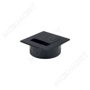 Заглушка кабель-канал 66x66мм (d.60мм), цвет черный