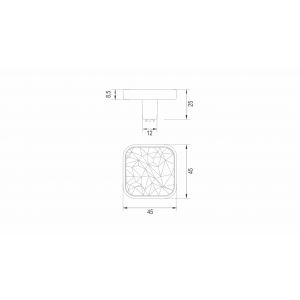 RC526GR.1/W (Ручка мебельная CUBO FACTURA)