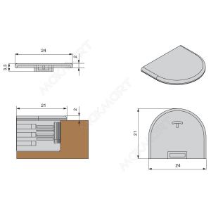 Заглушка для стяжек 7047/7064, цвет антрацит