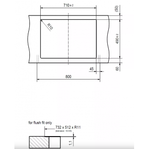 FRANKE 127.0525.286 Мойка MRX 210-70 нерж, 730*510мм, квадр., нерж., универс.