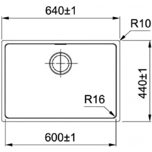 FRANKE 127.0688.783 Мойка FEX 210-60 нерж, 600*400, квадр., нерж., универс.