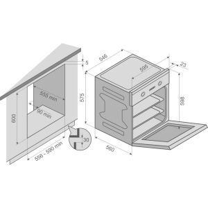 Шкаф духовой электрический Konigin Sage 60 BK E8