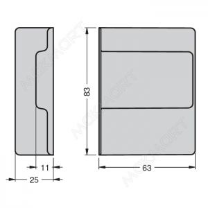 Крышечка декоративная для подвески арт.807 антрацит, правая