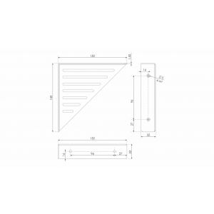 Полкодержатель BRIDGE P309W.4 Белый, комплект 2шт