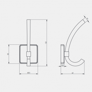 Крючок мебельный CAPITAL, брашированное золото WZ-CAPITAL-18 Крючок мебельный CAPITAL, брашированное золото WZ-CAPITAL-18