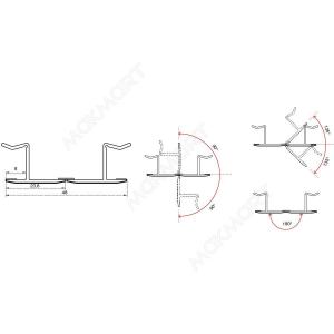 A15  Угол 90"/135"/180" универсальный Н.150, зеркальный