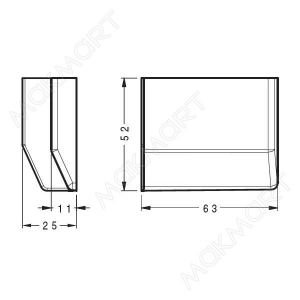 Крышечка декоративная для подвески арт.701/801 чёрная, левая Крышечка декоративная для подвески арт.701/801 чёрная, левая