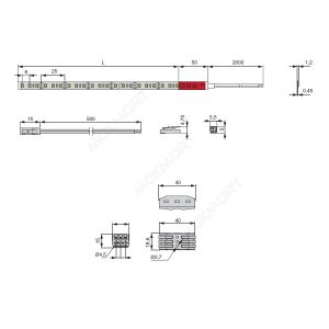 LED лента SMD2835 с сенсор. выкл.,(нейтрал. белый), 36Вт(12Вт/м), 12В, 3000х8 мм, каб. пит. 2м и кон