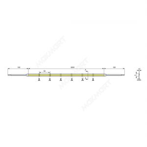 Лента светодиодная COB, 480 LED/м, 10Вт/м, 24В, CRI90, 900-1000Лм/м 5000х5 мм, IP20, 4000-4500К (ней