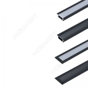 Профиль 2206 для LED подсветки врезной, L=3000 мм, отделка алюминий черный (анодировка) Профиль 2206 для LED подсветки врезной, L=3000 мм, отделка алюминий черный (анодировка)