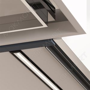 Профиль 2206 для LED подсветки врезной, L=3000 мм, отделка алюминий черный (анодировка) Профиль 2206 для LED подсветки врезной, L=3000 мм, отделка алюминий черный (анодировка)