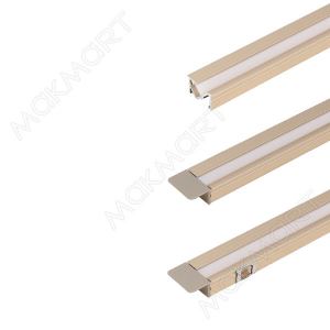 Профиль 2210 для LED подсветки врезной, L=3100 мм, отделка золото шлифованное (анодировка)