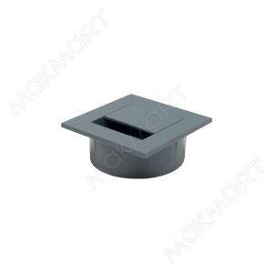 Заглушка кабель-канал 66x66мм (d.60мм), цвет темно-серый
