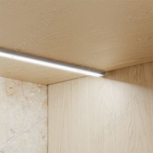 Профиль 1506 для LED подсветки накладной, L=3000 мм, отделка алюминий (анодировка)