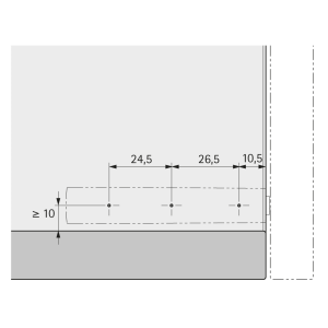 908958901 Механизм Push to open Pin для петель, под запрессовку, длинный ход, цвет белый 908958901 Механизм Push to open Pin для петель, под запрессовку, длинный ход, цвет белый