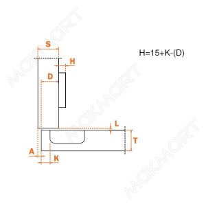 Петля 110" накладная с обратной пружиной