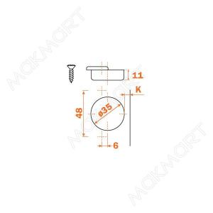 Петля 110" накладная с обратной пружиной