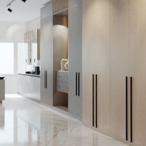 Ручка накладная Fort L.820мм, отделка черный матовый (покраска)