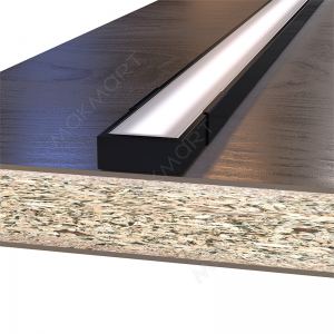 Профиль 1506 для LED подсветки накладной, L=3000 мм, отделка алюминий черный (анодировка) Профиль 1506 для LED подсветки накладной, L=3000 мм, отделка алюминий черный (анодировка)