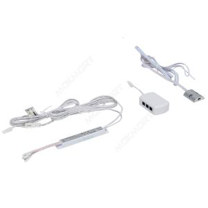 IR - датчик открывания фасада накладной, плавный on/off, 60W/12V, 120W/24V, с кон-ром L813, цвет сер