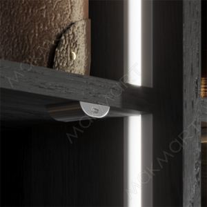 IR - датчик открывания фасада накладной, плавный on/off, 60W/12V, 120W/24V, с кон-ром L813, цвет сер