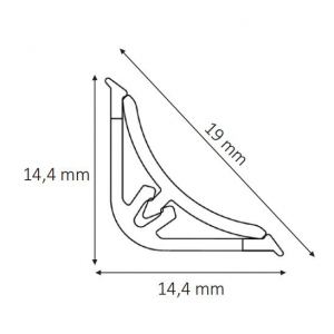 Плинтус для столешницы LB15 Кастилло темный 20-15-0-26  3,0м