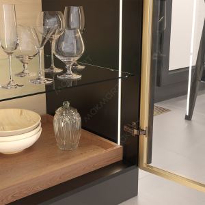 Профиль 1005 для LED подсветки врезной, L=3000 мм, отделка золото (анодировка)