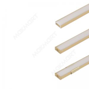 Профиль 1506 для LED подсветки накладной, L=3000 мм, отделка золото (анодировка)