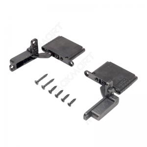 Петля AIR Soft close 105", отделка титаниум (комплект: левая + правая + крепеж)