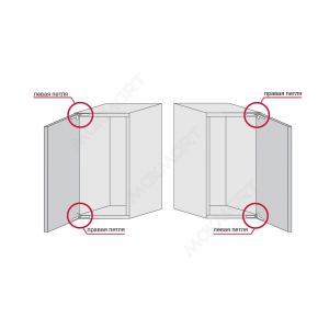 Петля AIR Soft close 105", отделка титаниум (комплект: левая + правая + крепеж)