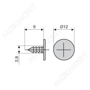 Ответная часть Push Magnetic на гвоздике