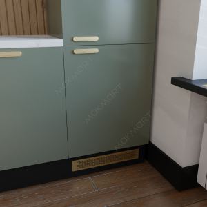 Вентиляционная решетка 02C, 500x80мм, отделка золото шлифованное (анодировка)