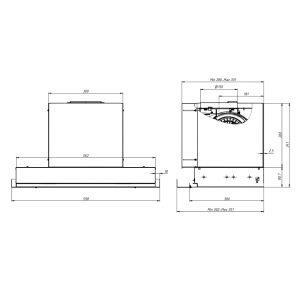 305.0706.455 Кухонная вытяжка FRANKE T-FORM 60 BK