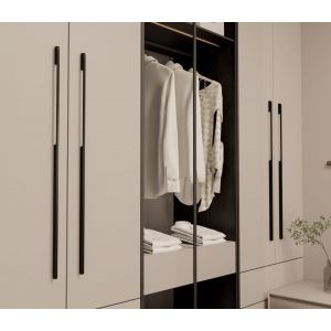 Ручка 611 мебельная накладная м.ц.2*480мм L 1000мм,Черный матовый R611A.1000BLQ