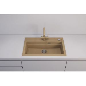 Мойка ALVEUS GRANITAL ATROX 40 BEIGE - G55 790x500 в комплекте с сифоном 1132823