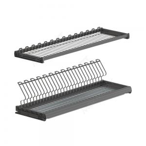 Сушка Ellite 2-уровневая в базу 900/18, с рамкой, поддон 1 шт. (пластик),орион серый