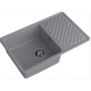 GranFest QUARZ Мойка чаша+кр 760*480 (темно-серый) арт.GF-ZL-52, прямоуг., кварц, врезн.