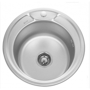Мойка врезная SKL 490 ECO 0.6/160 1P (*20), Seaman, нерж., кругл., врезн.