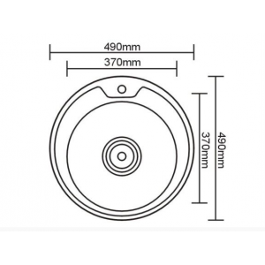 Мойка врезная SKL 490 ECO 0.6/160 1P (*20), Seaman, нерж., кругл., врезн.