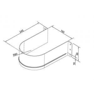 Ограничитель XSTAR для сифона U-образный 160мм, серый Ограничитель XSTAR для сифона U-образный 160мм, серый